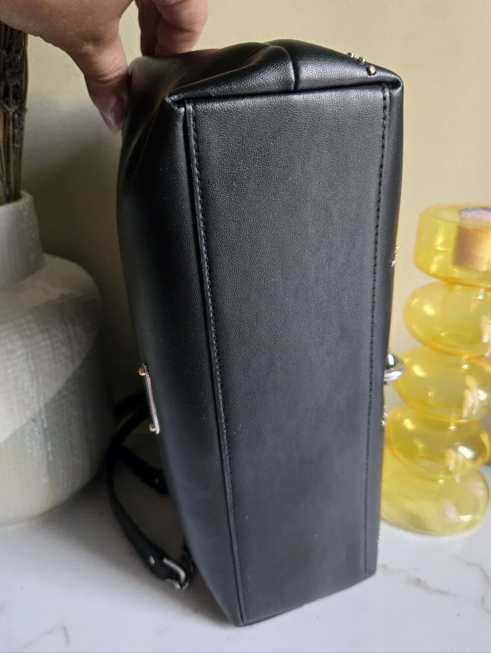 GUC Rebecca Minkoff Edie Star Studded Black Leather Shoulder Bag